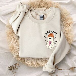 NEW Boo jee Ghost Graphic, Halloween Ghost Stanley Long Sleeve Sweatshirt